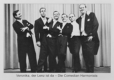 Autogrammkarte der Comedian Harmonists Berlin