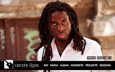 Sreenshot der Webseite von hendrik-rojas - Sänger aus Kuba